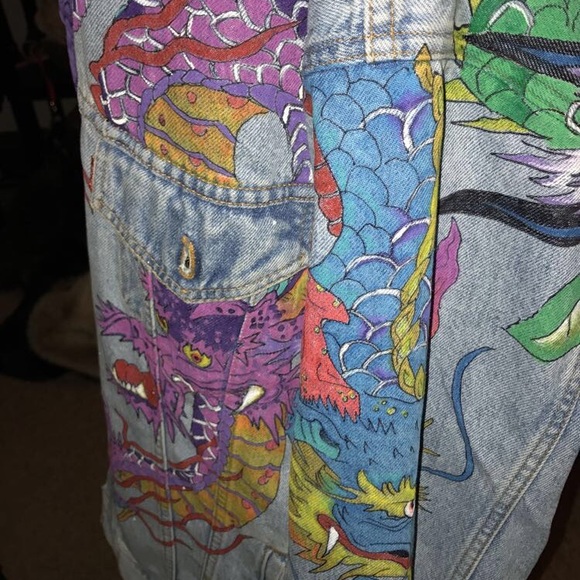 Custom Hand Painted Oversized Denim Jacket - Picture 7 of 7